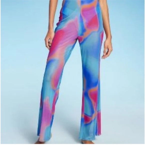 Women’s Wild Fable Mesh Cover-up High Waisted Flare Pants - Picture 4 of 4
